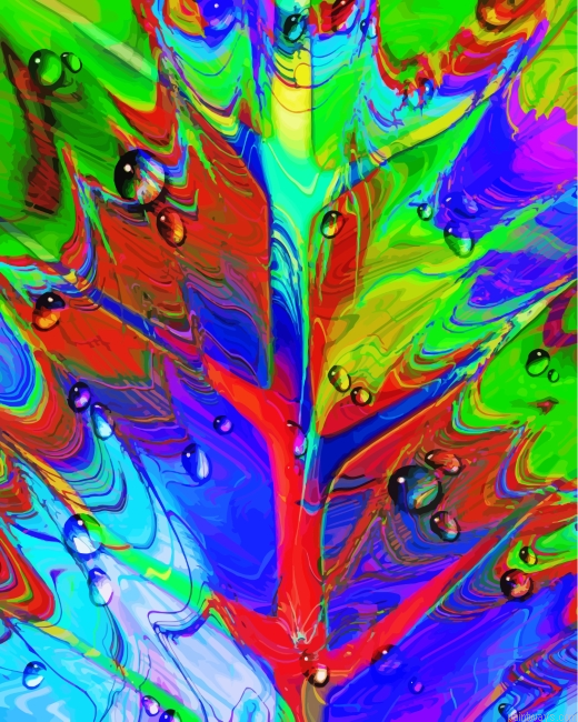 Colorful Leave Painting By Numbers.png