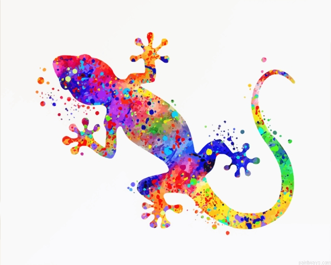 Colorful Lizard Painting By Numberss.png