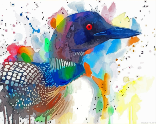 Colorful Loon Painting By Numberss.png