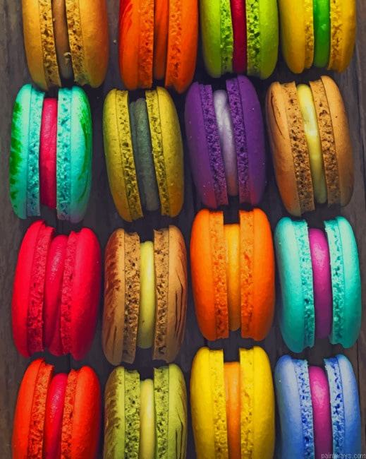 Colorful Macaroons Food Painting By Numberss.png