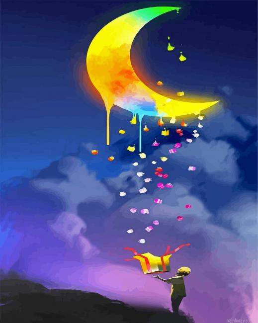 Colorful Magical Moon Painting By Numberss.png