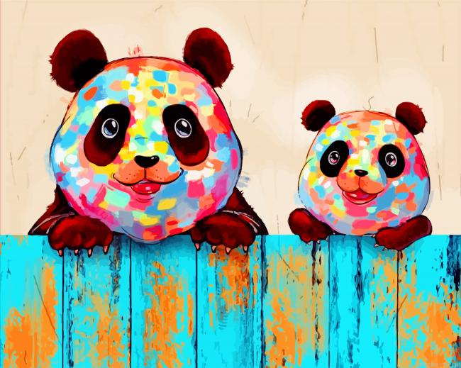 Colorful Pandas Painting By Numbers.png