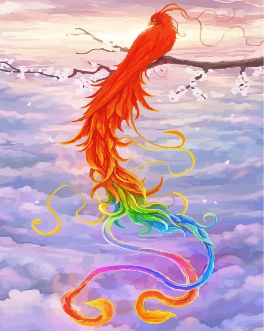 Colorful Phoenix Bird Painting By Numberss.png