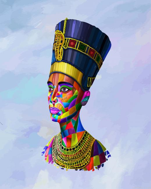 Colorful Queen Nefertiti Painting By Numberss.png