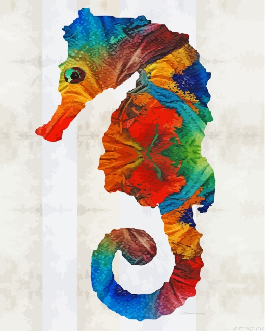 Colorful Seahorse Painting By Numberss.png