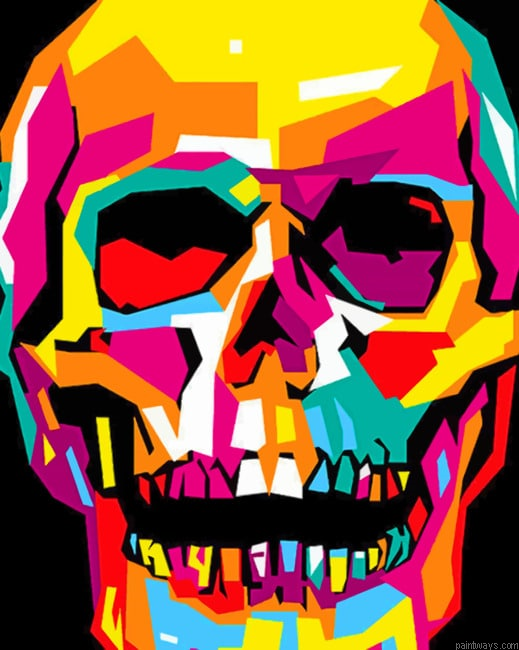 Colorful Skull Arts Painting By Numberss.png
