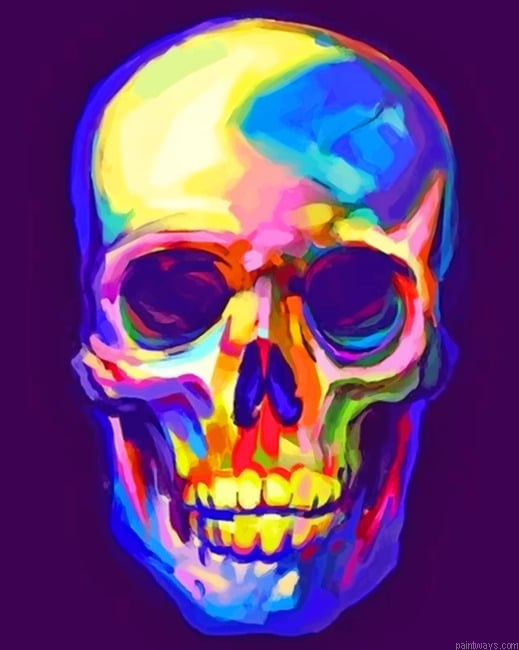 Colorful Skull Painting By Numberss.png