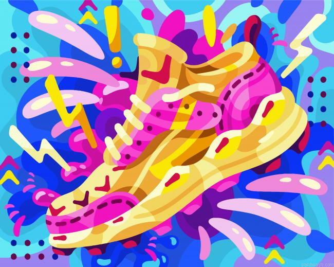 Colorful Sneakers Painting By Numberss.png