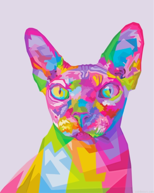 Colorful Sphynx Cat Painting By Numberss.png