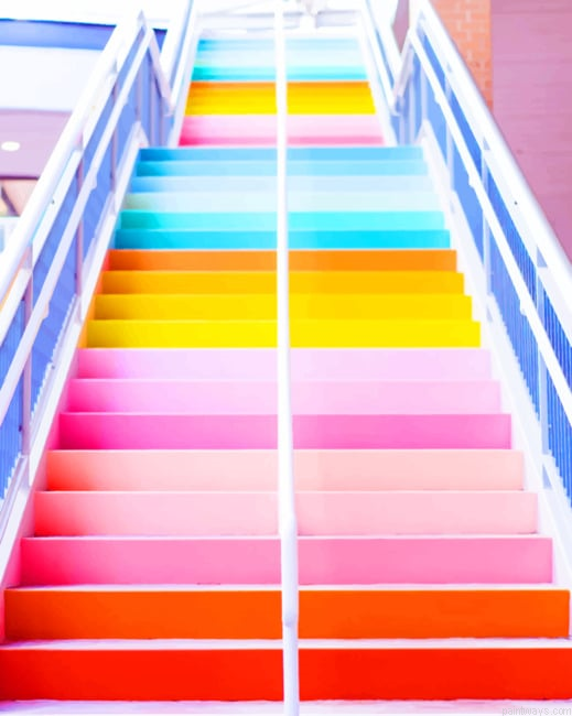 Colorful Stairs Painting By Numberss.png