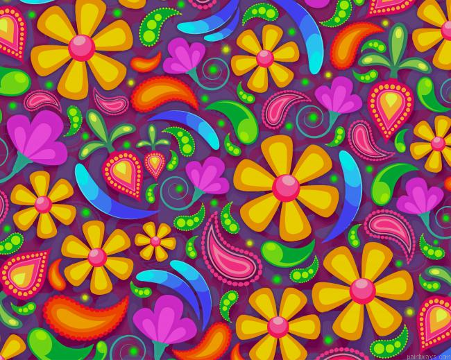Colorful Texture Flowers New Painting By Numberss.png