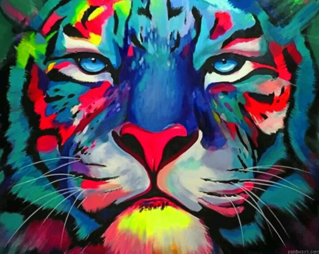 Colorful Tiger Arts Painting By Numberss.png
