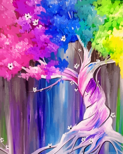 Colorful Tree Art Painting By Numbers.png