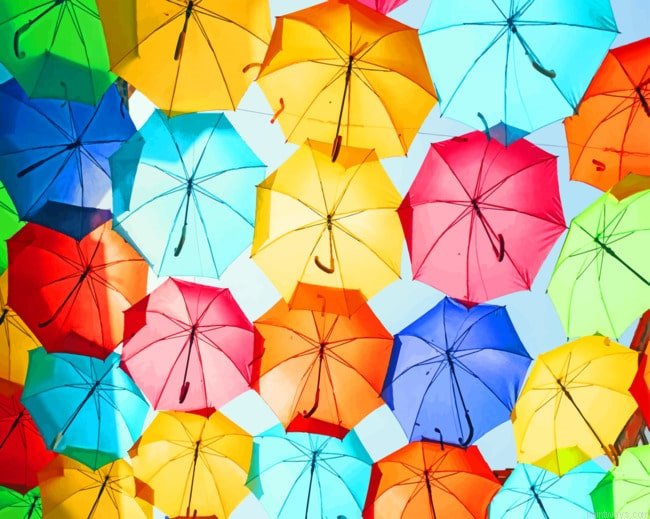 Colorful Umbrellas Painting By Numberss.png