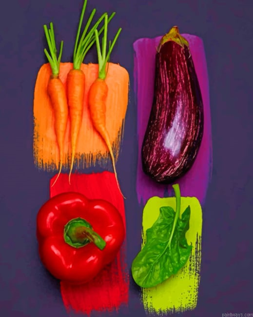 Colorful Vegetables Food Painting By Numberss.png