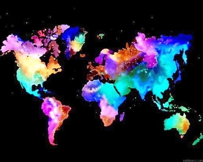 Colorful World Map New Painting By Numberss.png