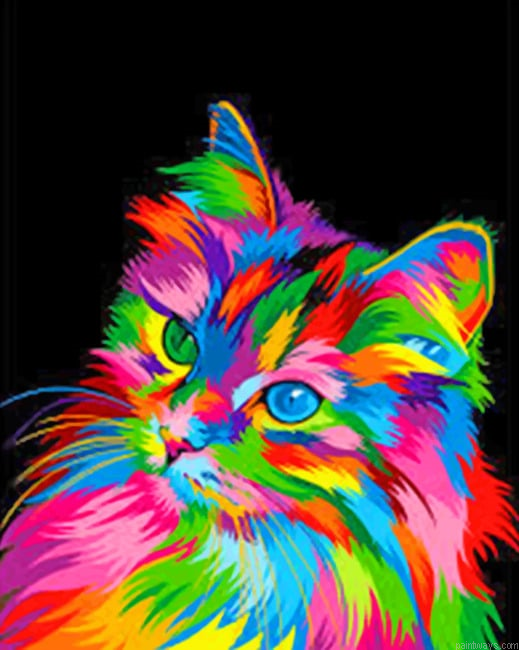 Colorfully Diverse Cat New Painting By Numberss.png