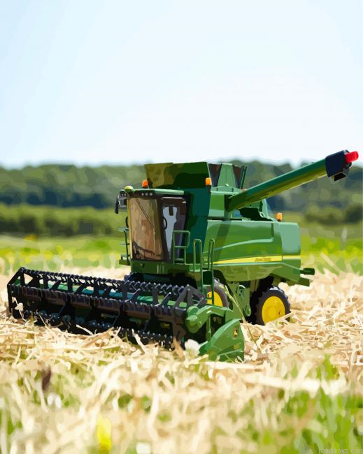 Combine Harvester Toy Painting By Numberss.png