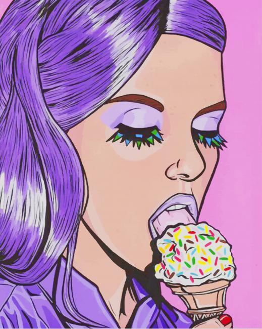 Comic Pop Art Girl New Painting By Numberss.png