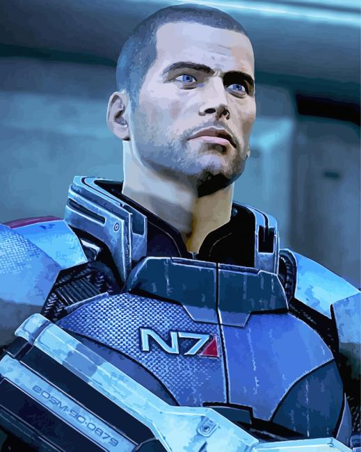 Commander Shepard Game Painting By Numberss.png