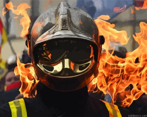 Cool Firefighter Man Painting By Numbers.png