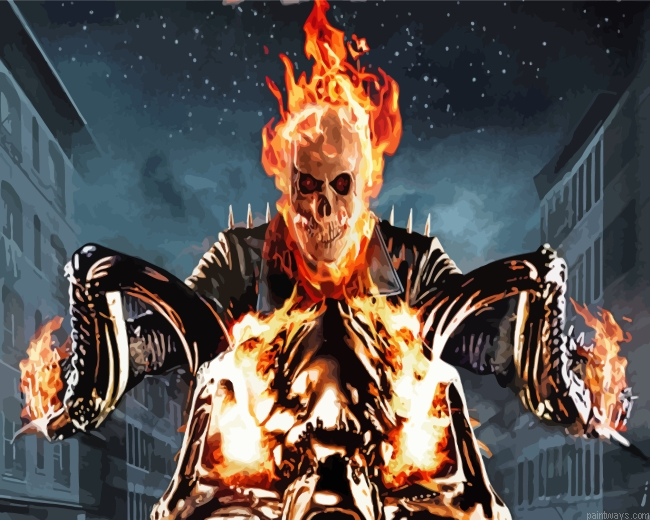 Cool Ghost Rider Painting By Numbers.png