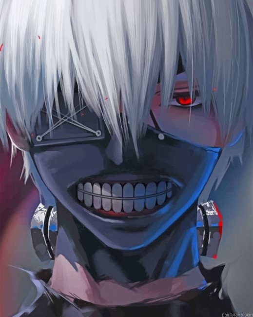 Cool Ken Kaneki Painting By Numberss.png