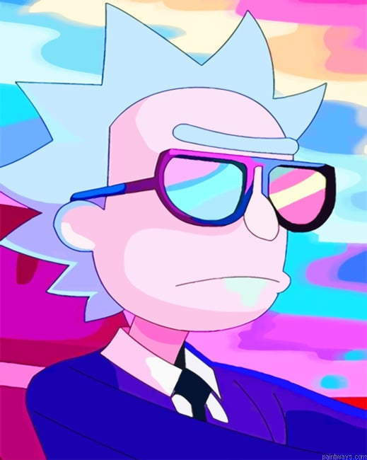 Cool Rick Sanchez Animations Painting By Numberss.png