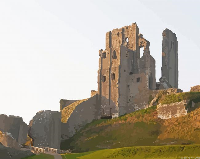 Corfe Castle Painting By Numberss.png