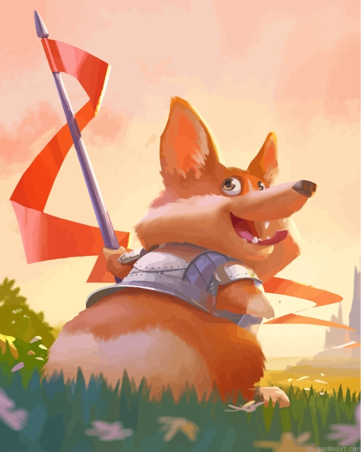 Corgi Knight Painting By Numberss.png