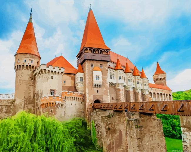 Corvin Castle In Romania New Painting By Numberss.png