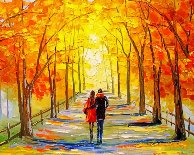 Couple In Forest Painting By Numberss.png