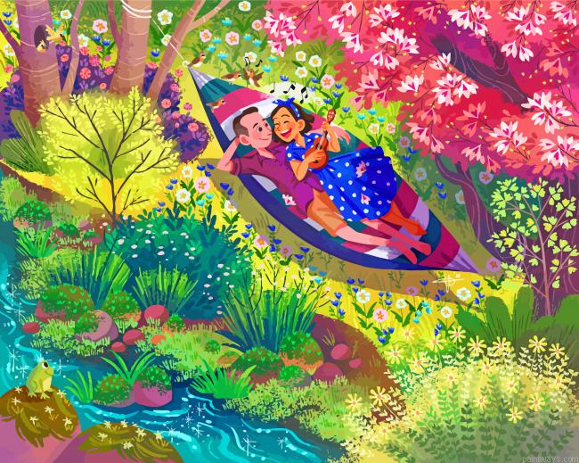 Couple In Hammock Painting By Numbers.png
