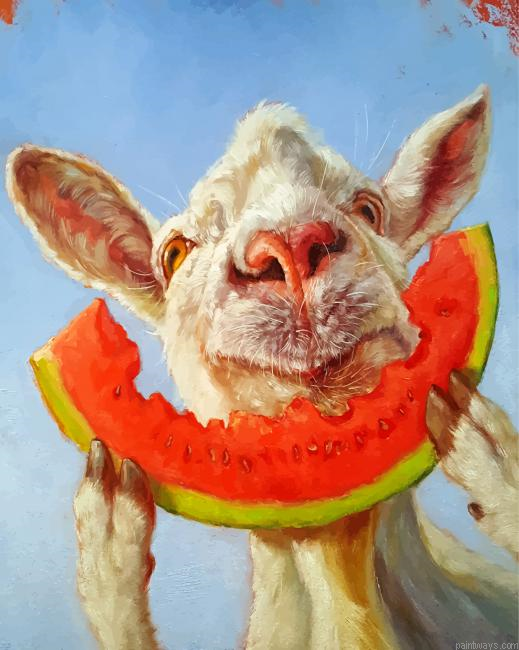 Cow And Watermelon Painting By Numbers.png