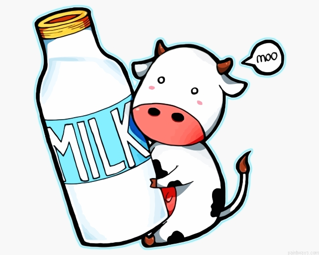 Cow Milk Painting By Numberss.png