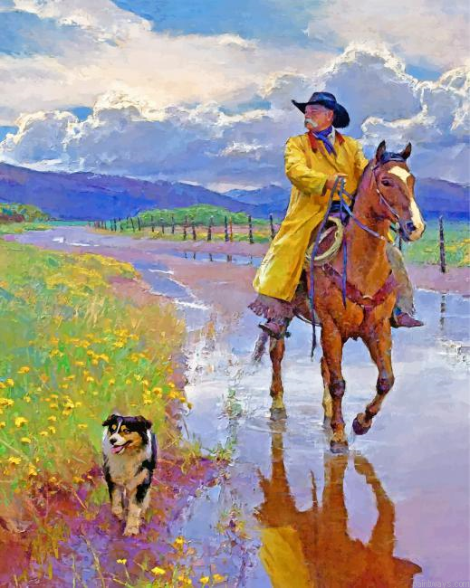 Cowboy And Pet Painting By Numbers.png