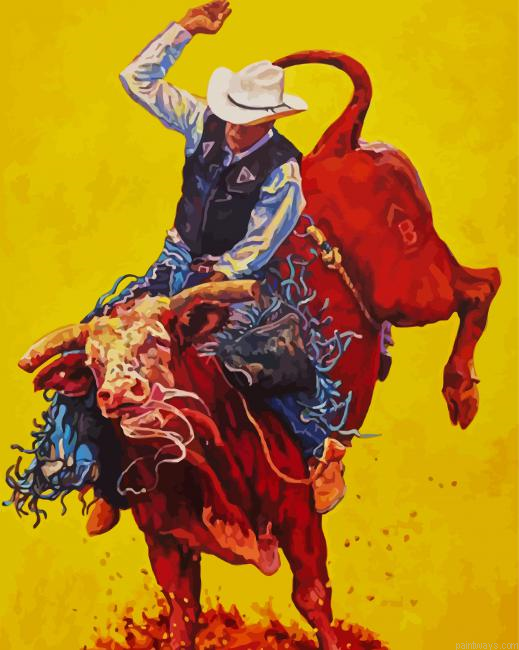 Cowboy Rodeo Art Painting By Numberss.png