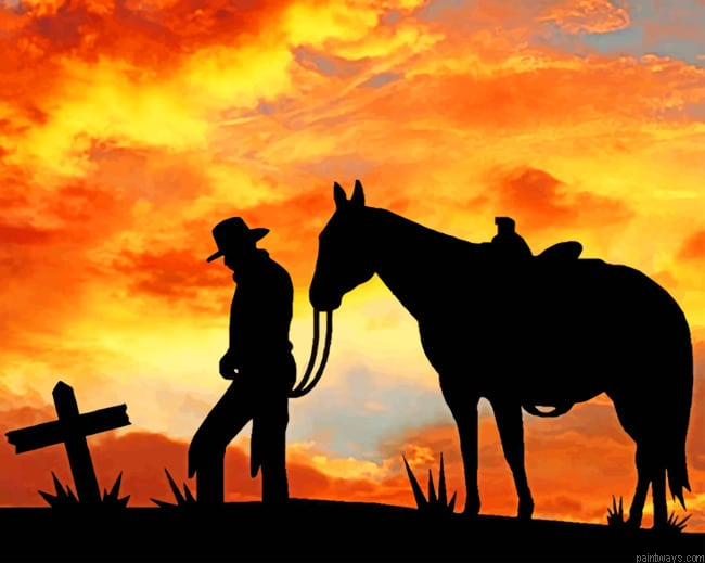 Cowboy Sunset Painting By Numberss.png