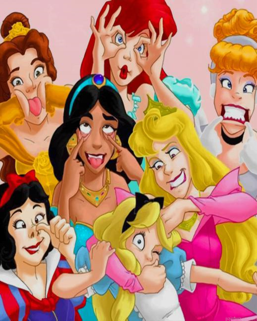 Crazy Disney Princesses New Painting By Numberss.png