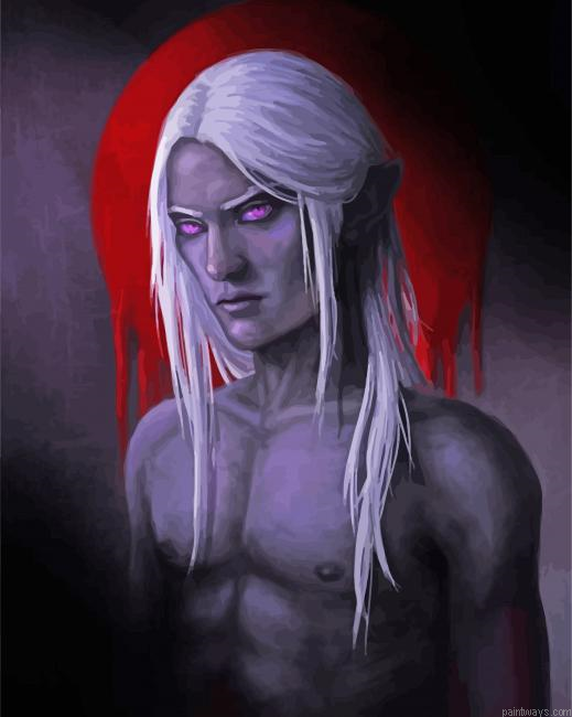 Creepy Drizzt Dourden Painting By Numberss.png