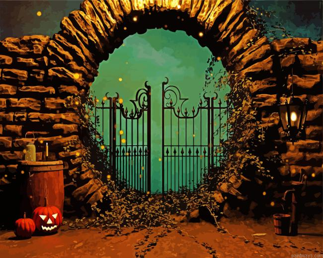 Creepy Gate Grid Painting By Numberss.png