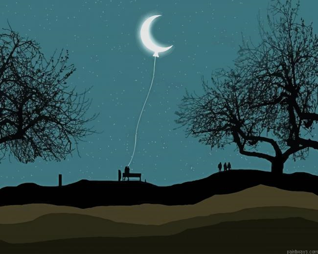 Crescent Moon New Painting By Numberss.png