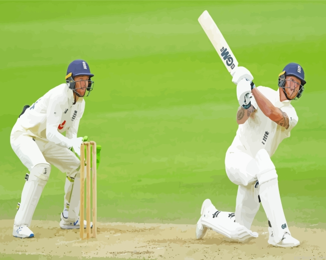 Cricket Match Players Painting By Numberss.png