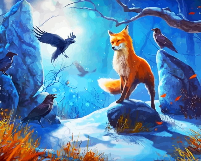 Crows And Fox Painting By Numbers.png
