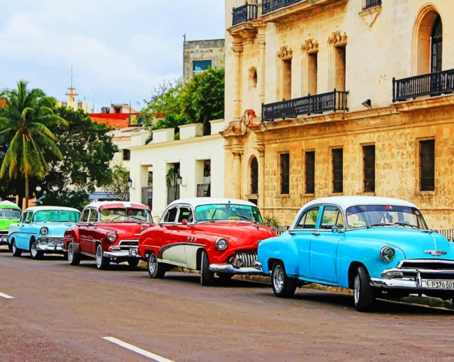 Cuba Classic Cars Painting By Numberss.png