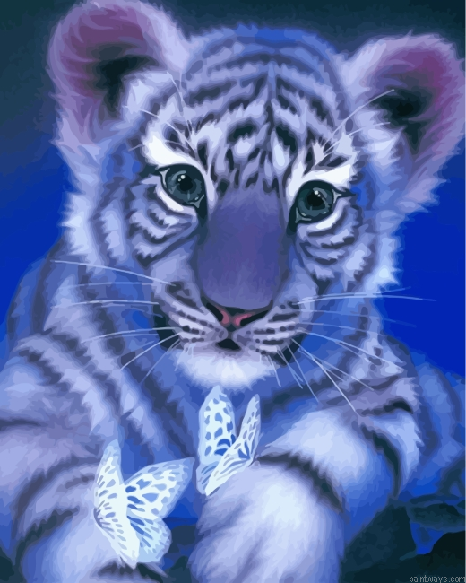 Cute Baby Tiger Painting By Numbers.png