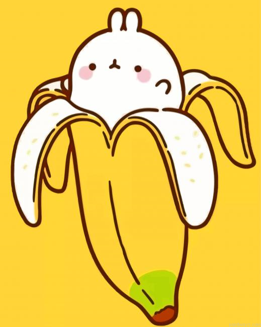 Cute Banana Painting By Numbers.png