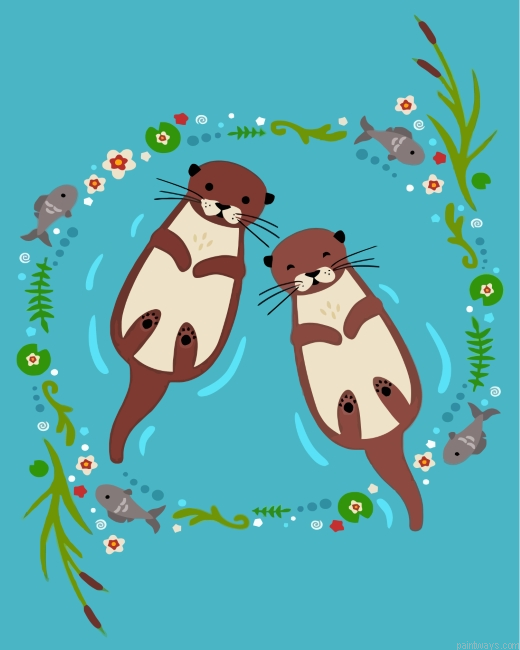 Cute Beavers Painting By Numbers.png