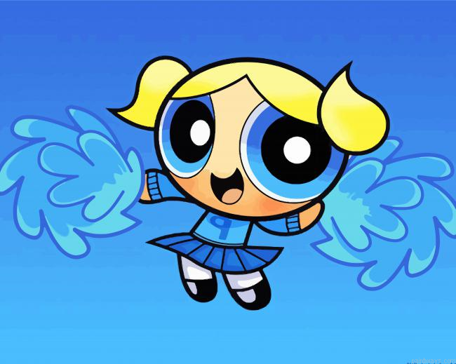 Cute Bubbles Powerpuff Painting By Numberss.png