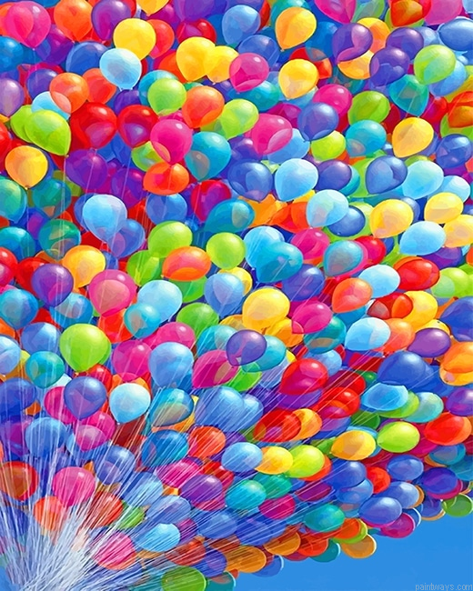 Cute Colorful Balloons New Painting By Numberss.png